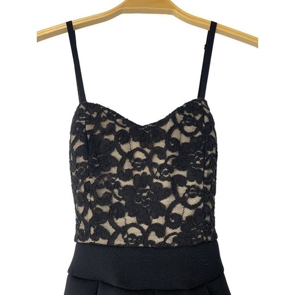 Womens Uptown American Special Event Dress Small 4/6 Scuba Black 5120 Lace - Picture 5 of 8